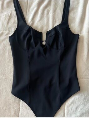 Good American Black Scuba Bodysuit